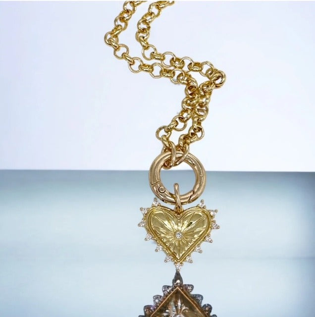 Sarah Diamond Style Heart Necklace