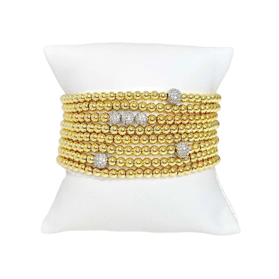 Two Block Letters Gold or Platinum finish Bracelet – JewelsDen